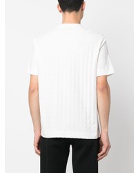 Emporio Armani Tonal Chevron Cotton T Shirt