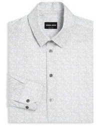 Giorgio Armani Chevron Regular Fit Dress Shirt
