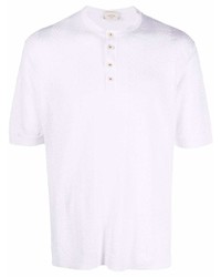 White Chevron Henley Shirt