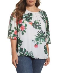 Vince Camuto Plus Size Havana Tropical Blouse