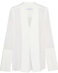 Dion Lee Cady And Silk Chiffon Blouse