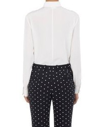 Givenchy Pearl Button Blouse White