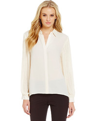 Vince Camuto Pleated Sleeve Blouse