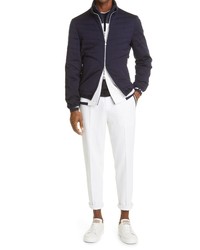 Brunello Cucinelli Cotton Blend Jersey Pants In White At Nordstrom