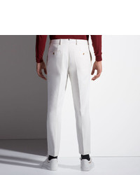 Denim Chinos Pants In White