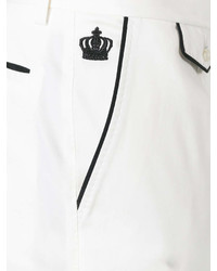 Dolce & Gabbana Embroidered Crown Chinos
