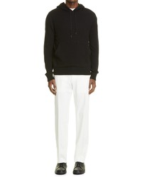 Zegna Gart Dyed Premium Cotton Trousers In White At Nordstrom