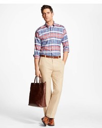 Brooks Brothers Milano Fit Linen And Cotton Chinos