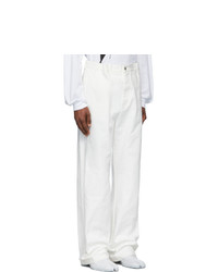 Maison Margiela Off White Gart Dyed Trousers