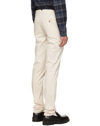 Brunello Cucinelli Off White Gart Dyed Trousers
