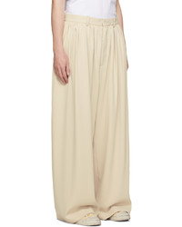 Acne Studios Off White Gathered Trousers