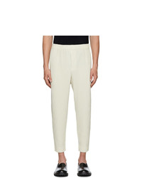 Homme Plissé Issey Miyake Off White Mc June Trousers