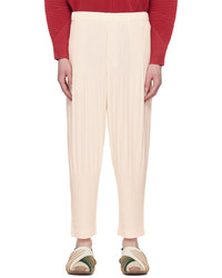 Homme Plissé Issey Miyake Off White Monthly Color February Trousers