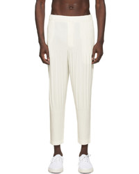 Homme Plissé Issey Miyake Off White Monthly Color January Trousers