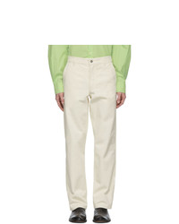 Norse Projects Off White Organic Twill Josef Trousers