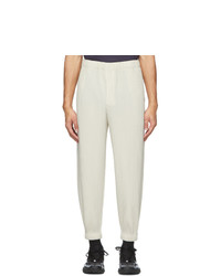 Homme Plissé Issey Miyake Off White Pleated Trousers