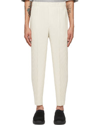 Homme Plissé Issey Miyake Off White Rock Trousers