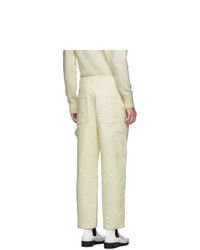 AMI Alexandre Mattiussi Off White Worker Straight Fit Trousers