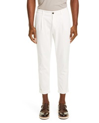 Eleventy Pleated Twill Cotton Blend Pants