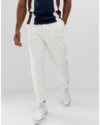 ASOS DESIGN Relaxed Fatigue Trousers In White