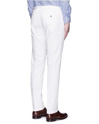 Canali Slim Fit Cotton Linen Chinos