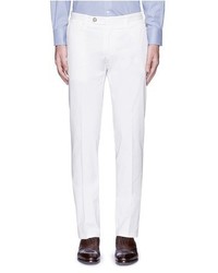 Canali Slim Fit Cotton Linen Chinos