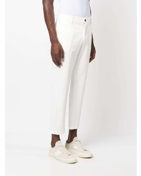 Eleventy Tapered Cotton Blend Chino Trousers