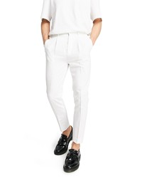 ASOS DESIGN Tapered Trousers In White At Nordstrom