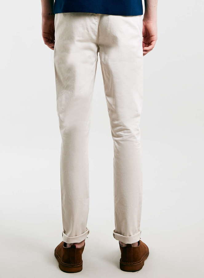 Topman Off White Stretch Skinny Chinos, $50 | Topman | Lookastic