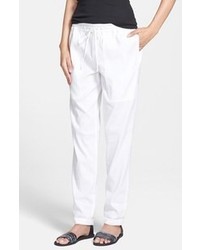 Vince Jogger Linen Blend Pants White 10 Size Medium Medium