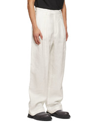 Sebastien Ami White Cotton Trousers