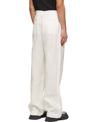 Sebastien Ami White Cotton Trousers