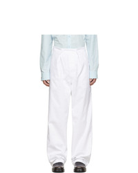 Raf Simons White Heroes And Losers Wide Fit Trousers