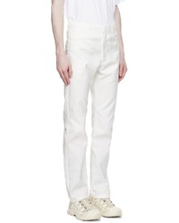 Kanghyuk White Polyester Trousers