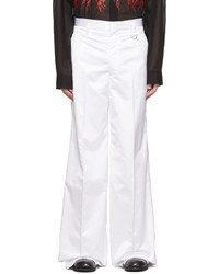 Johnlawrencesullivan White Polyester Trousers