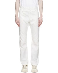 Kanghyuk White Polyester Trousers