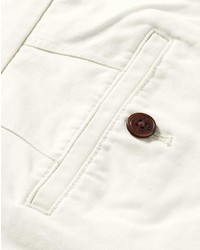 Charles Tyrwhitt White Slim Fit Flat Front Weekend Cotton Chino Pants Size W34 L29 By
