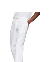 BOSS White Stanino Trousers
