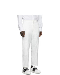 Valentino White Technical Twill Cargo Pants