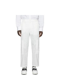Valentino White Technical Twill Cargo Pants