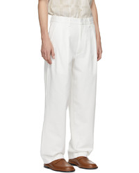 COMMAS White Twill Tailored Trousers