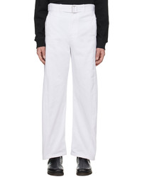 Lemaire White Twisted Trousers
