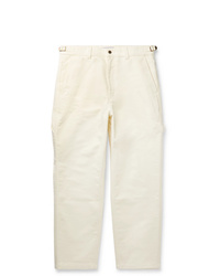 Ami Wide Leg Brushed Cotton Trousers