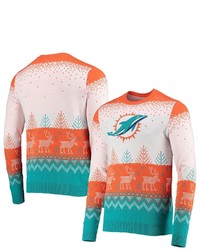 FOCO White Miami Dolphins Big Ugly Pullover Sweater At Nordstrom