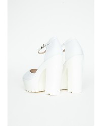 Missguided Kimaya White Extreme Platform Heeled Sandals