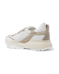 Jimmy Choo Raine Leather Mesh And Suede Sneakers