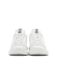 Miu Miu White Crystal Chunky Sneakers