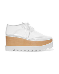 White Chunky Leather Oxford Shoes