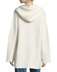 Vince Oversized Open Front Hooded Cardigan