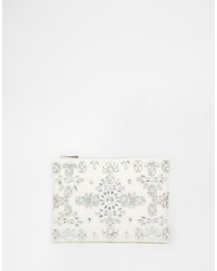 Asos Collection Jewel And Pearl Clutch Bag